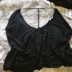 Black flowy top